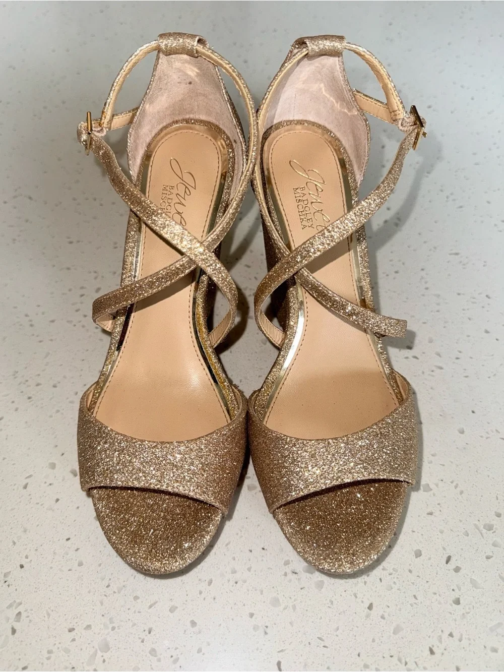Jewel Badgley Mischka glittery rose